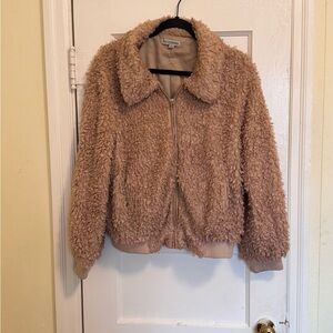 Cozy Tan Sherpa Jacket
